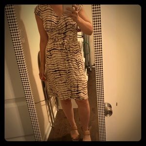 Cute animal print classic wrap dress